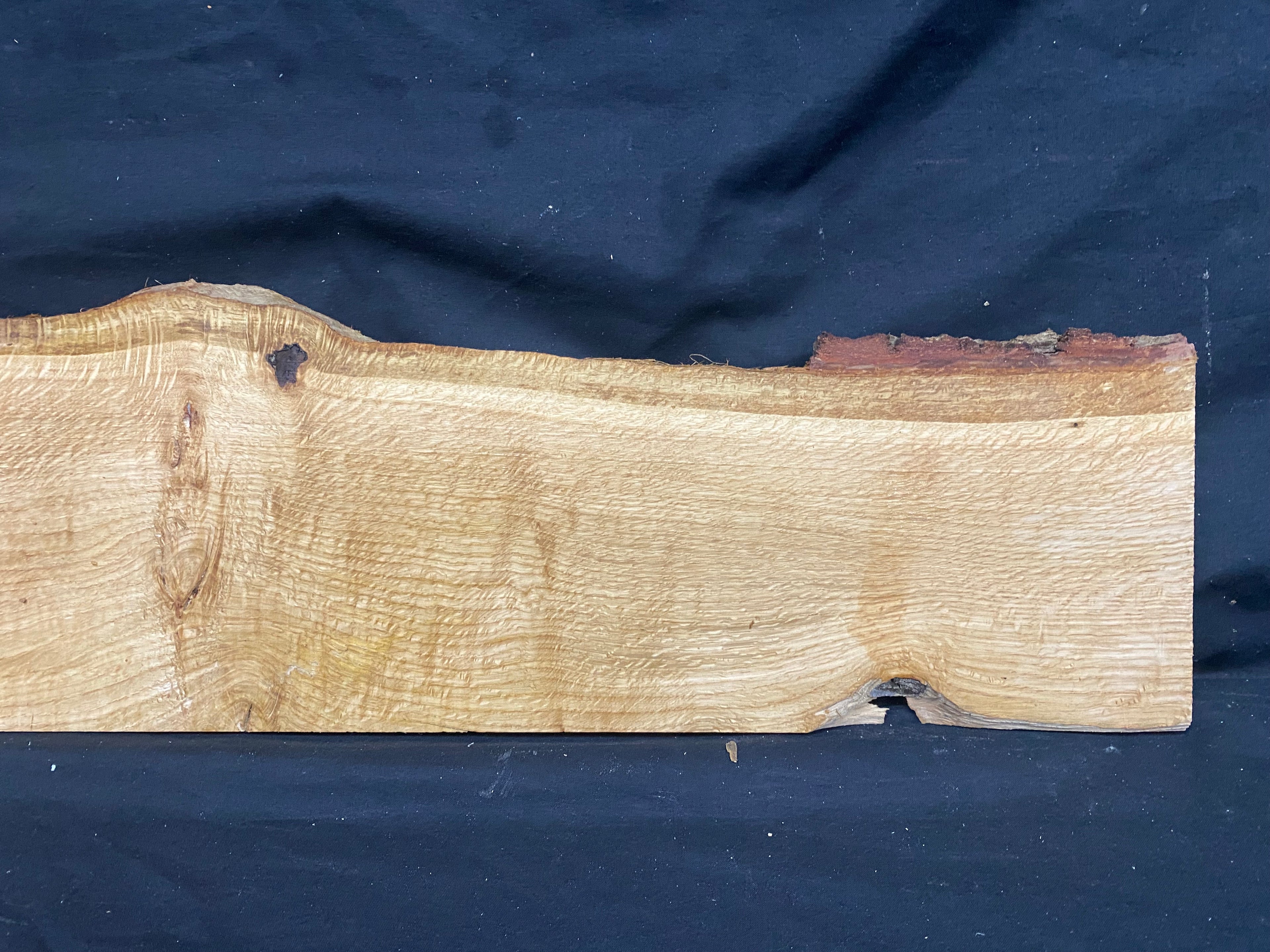 Solid oak plank, shelf, board 974 L x 270 W x 18 D mm      (mf340)