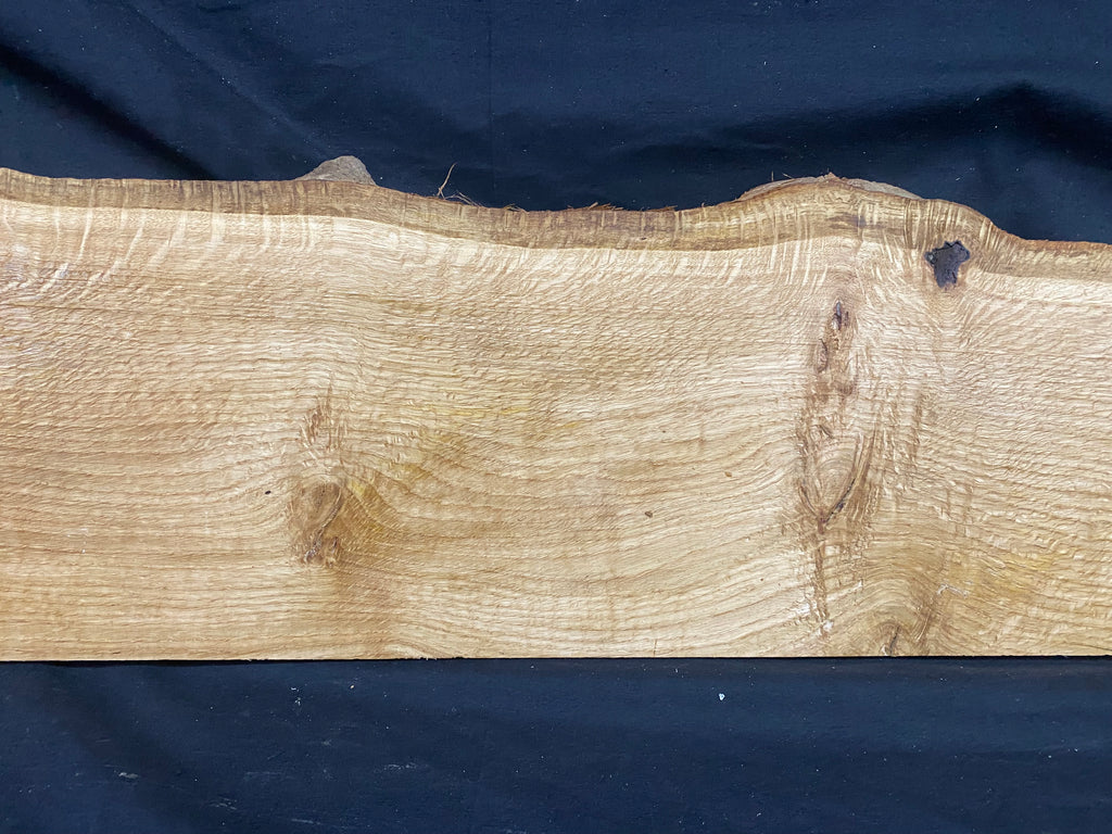 Solid oak plank, shelf, board 974 L x 270 W x 18 D mm      (mf340)
