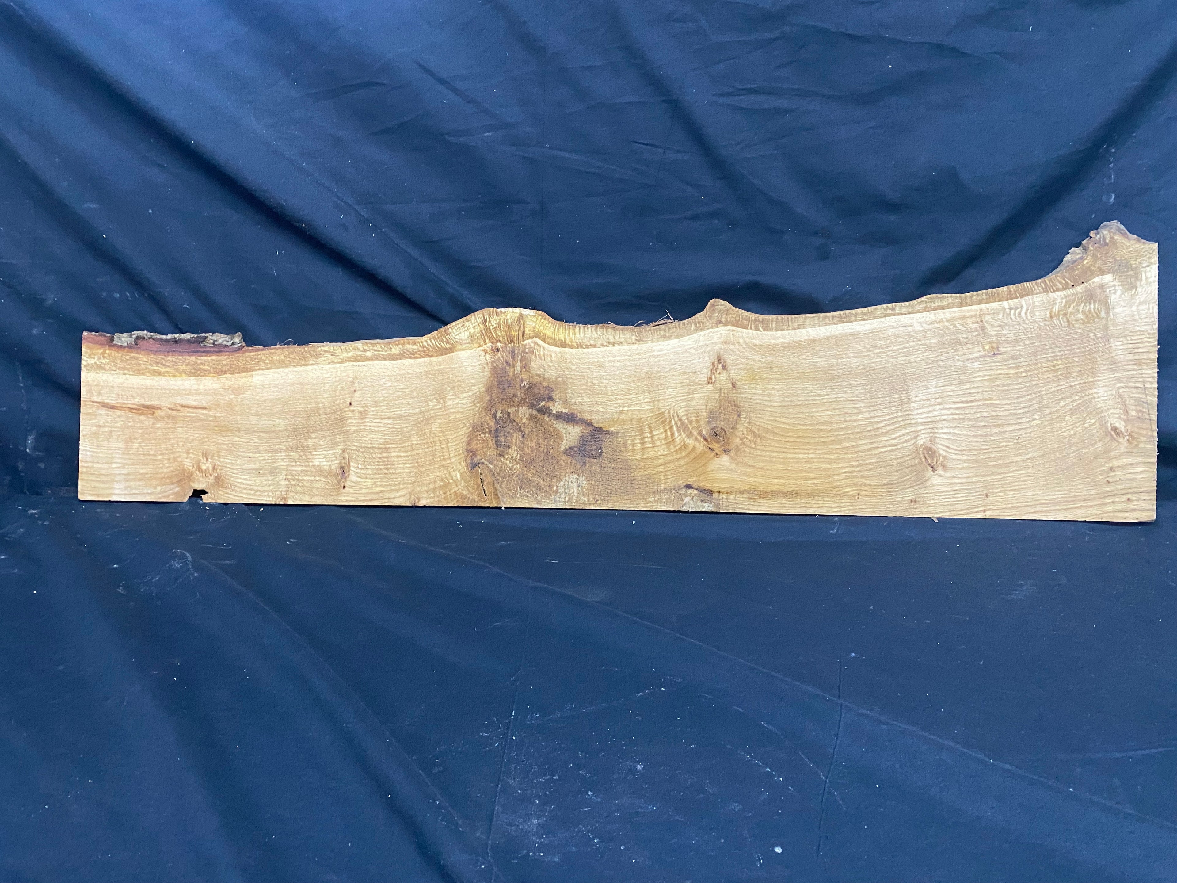 Solid oak plank, shelf, board 974 L x 270 W x 18 D mm      (mf340)