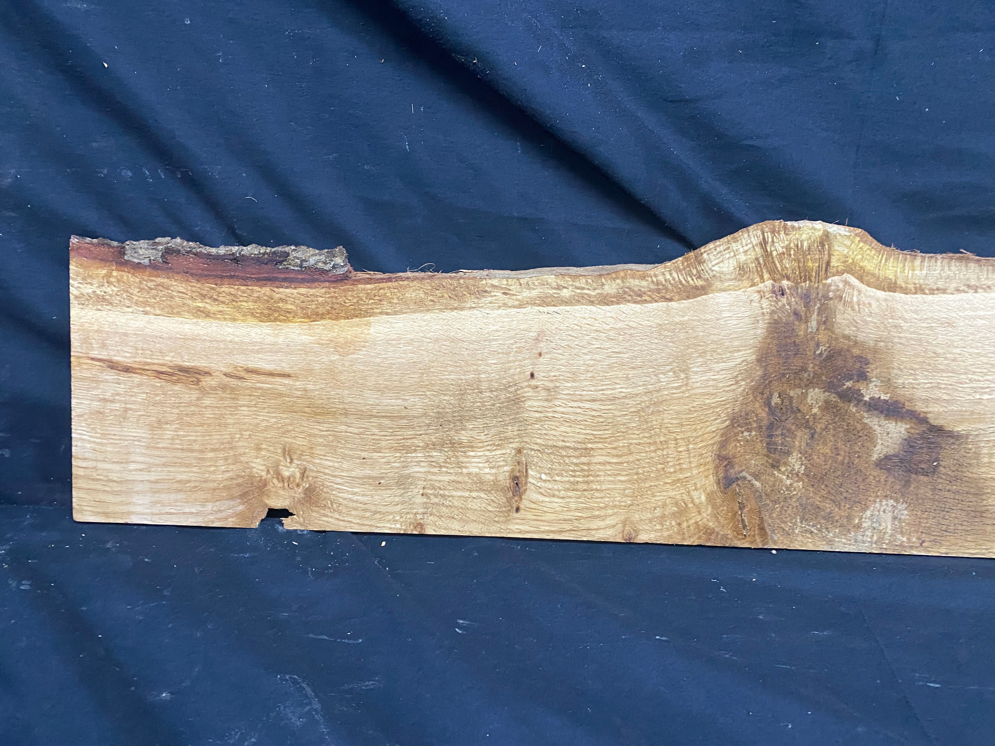 Solid oak plank, shelf, board 974 L x 270 W x 18 D mm      (mf340)