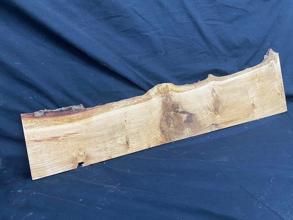 Solid oak plank, shelf, board 974 L x 270 W x 18 D mm      (mf340)