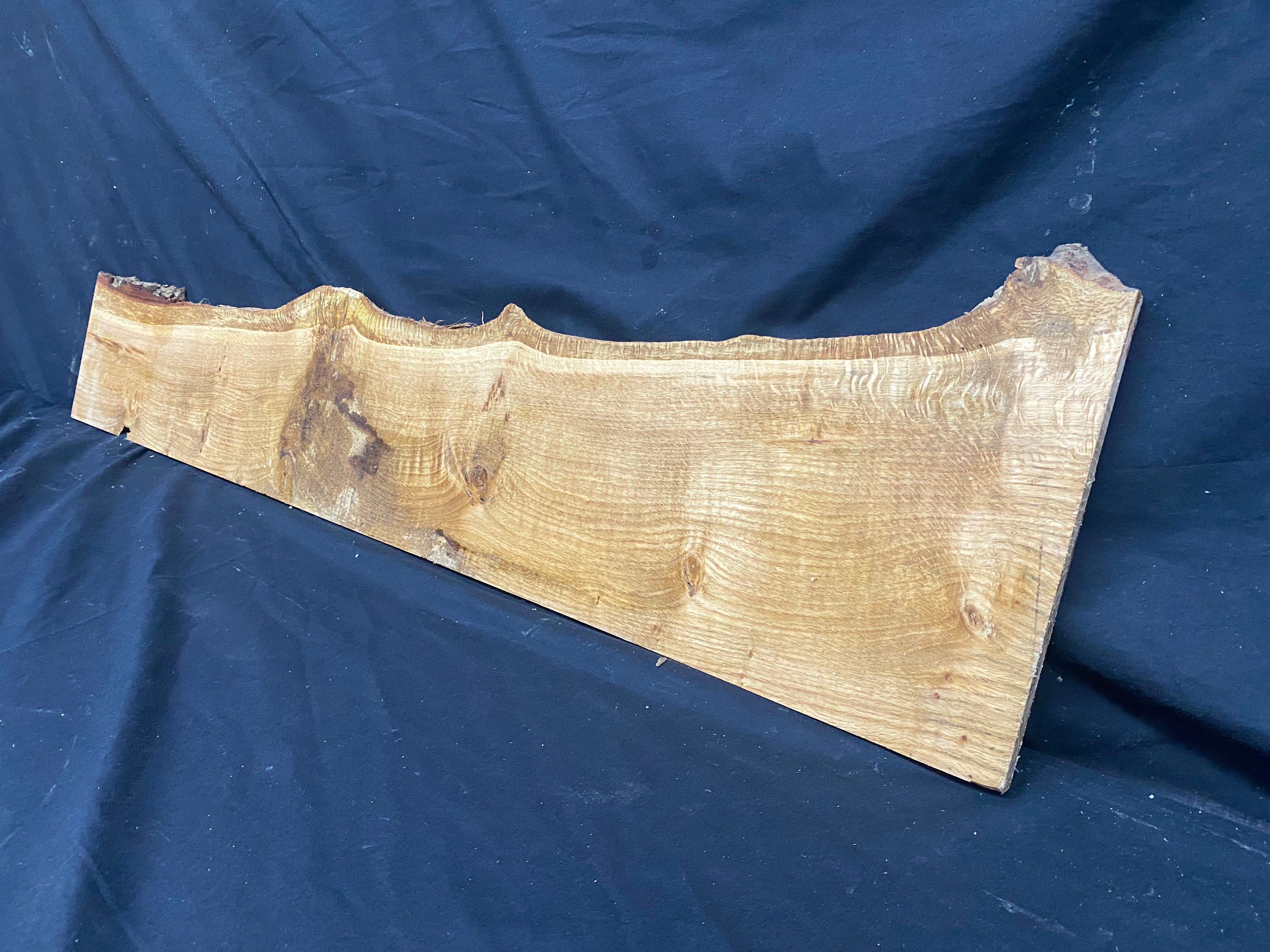 Solid oak plank, shelf, board 974 L x 270 W x 18 D mm      (mf340)