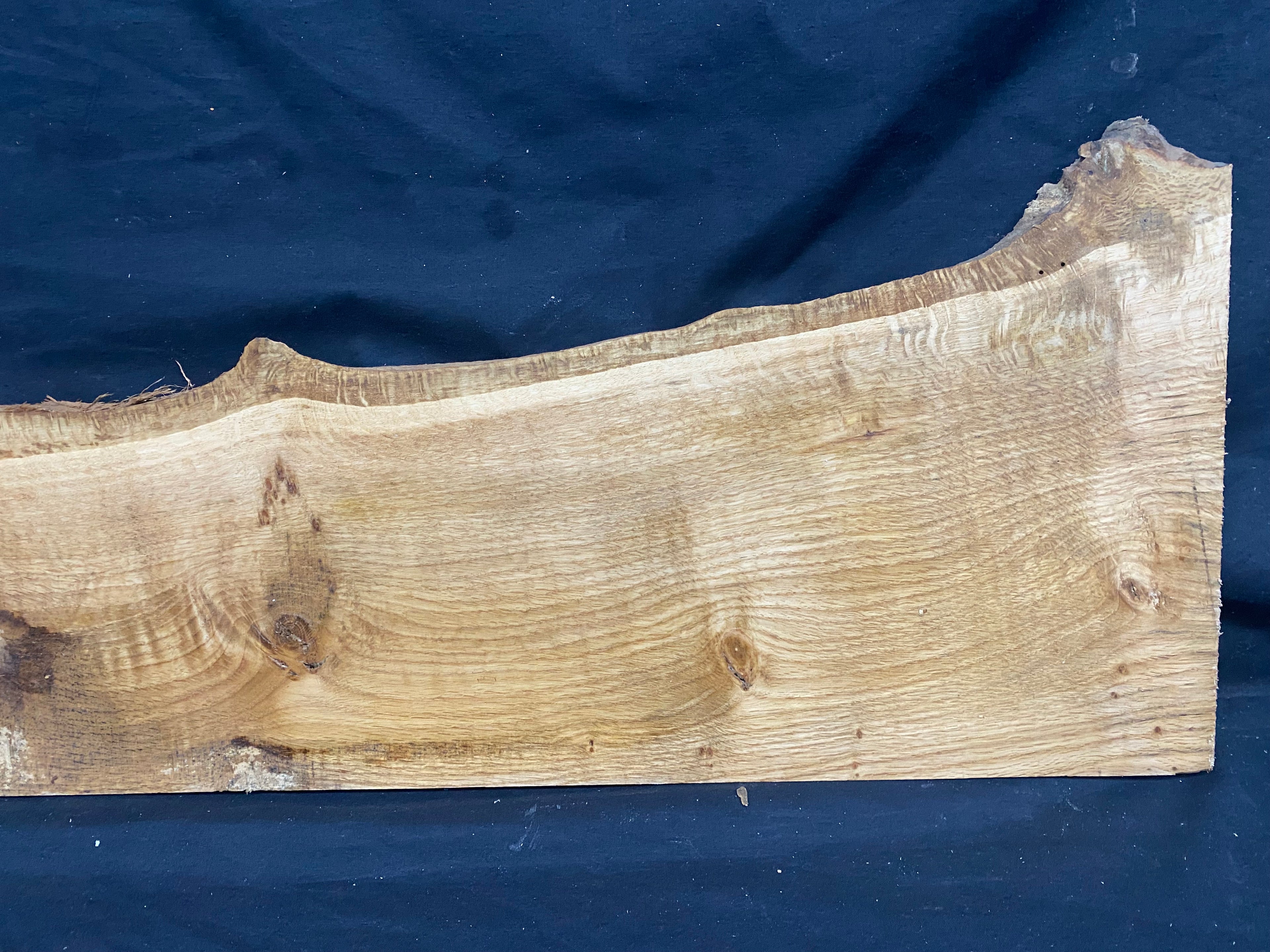 Solid oak plank, shelf, board 974 L x 270 W x 18 D mm      (mf340)