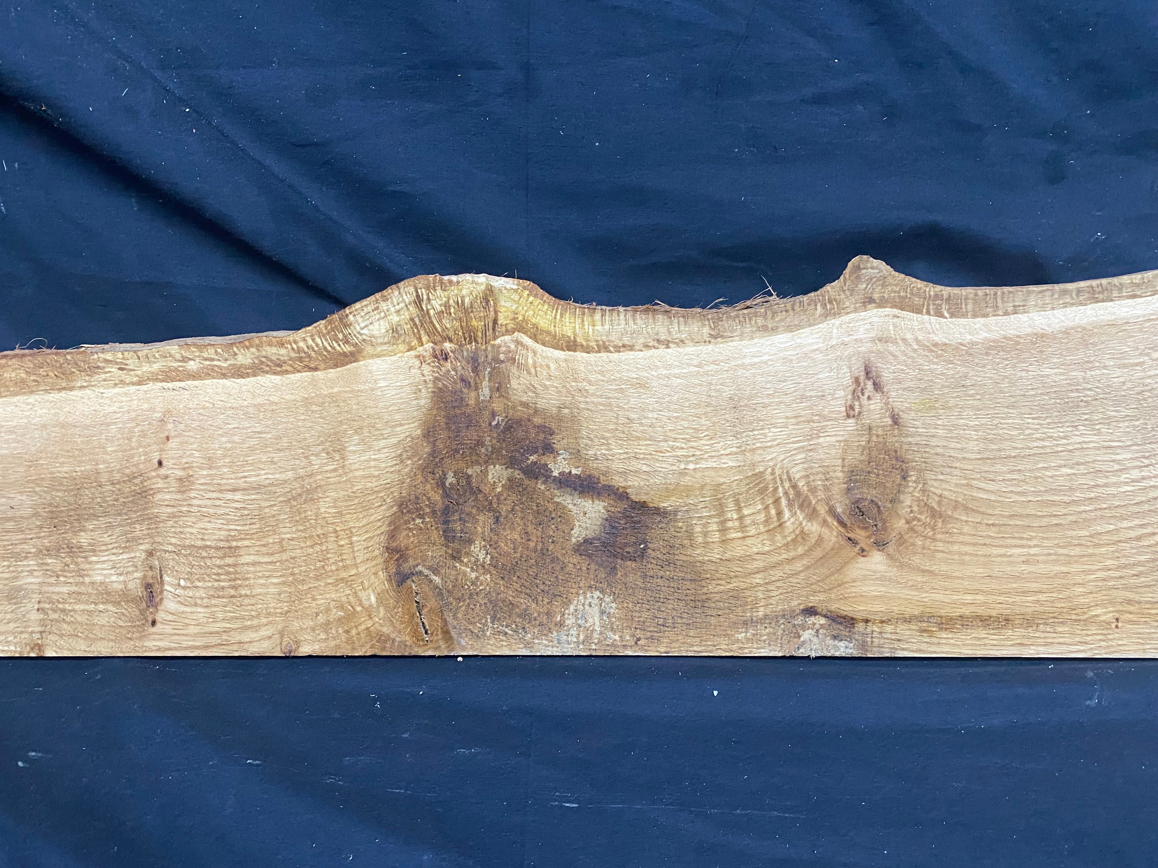 Solid oak plank, shelf, board 974 L x 270 W x 18 D mm      (mf340)