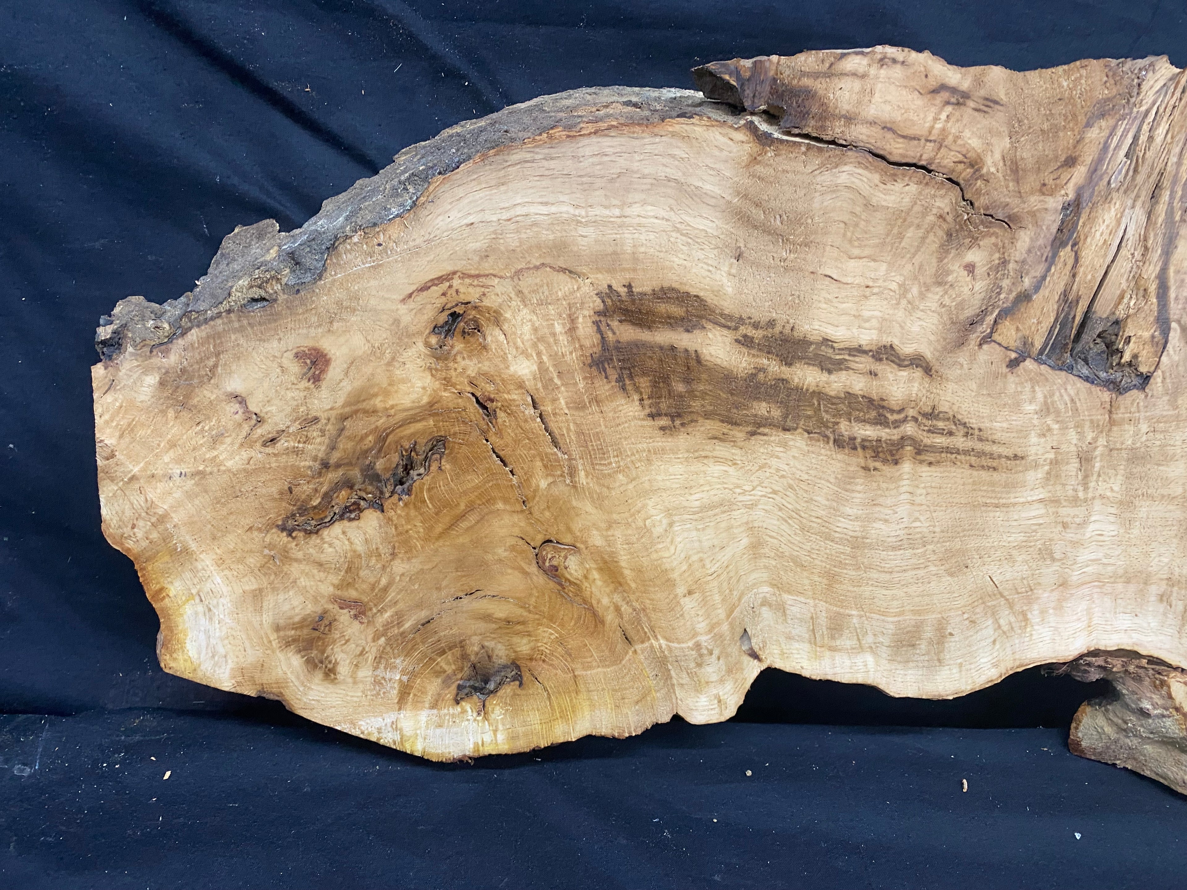 Solid oak plank, shelf, board 636 L x 257 W x 33 D mm      (mf341)
