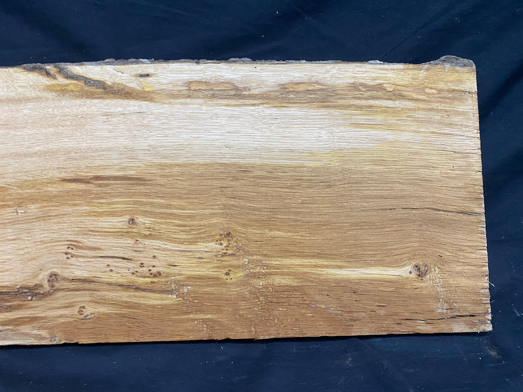 Solid oak plank, shelf, board 627 L x 265 W x 27 D mm      (mf344)