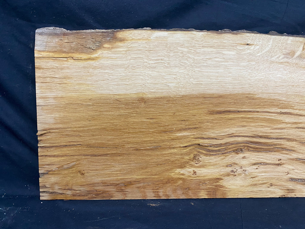 Solid oak plank, shelf, board 627 L x 265 W x 27 D mm      (mf344)