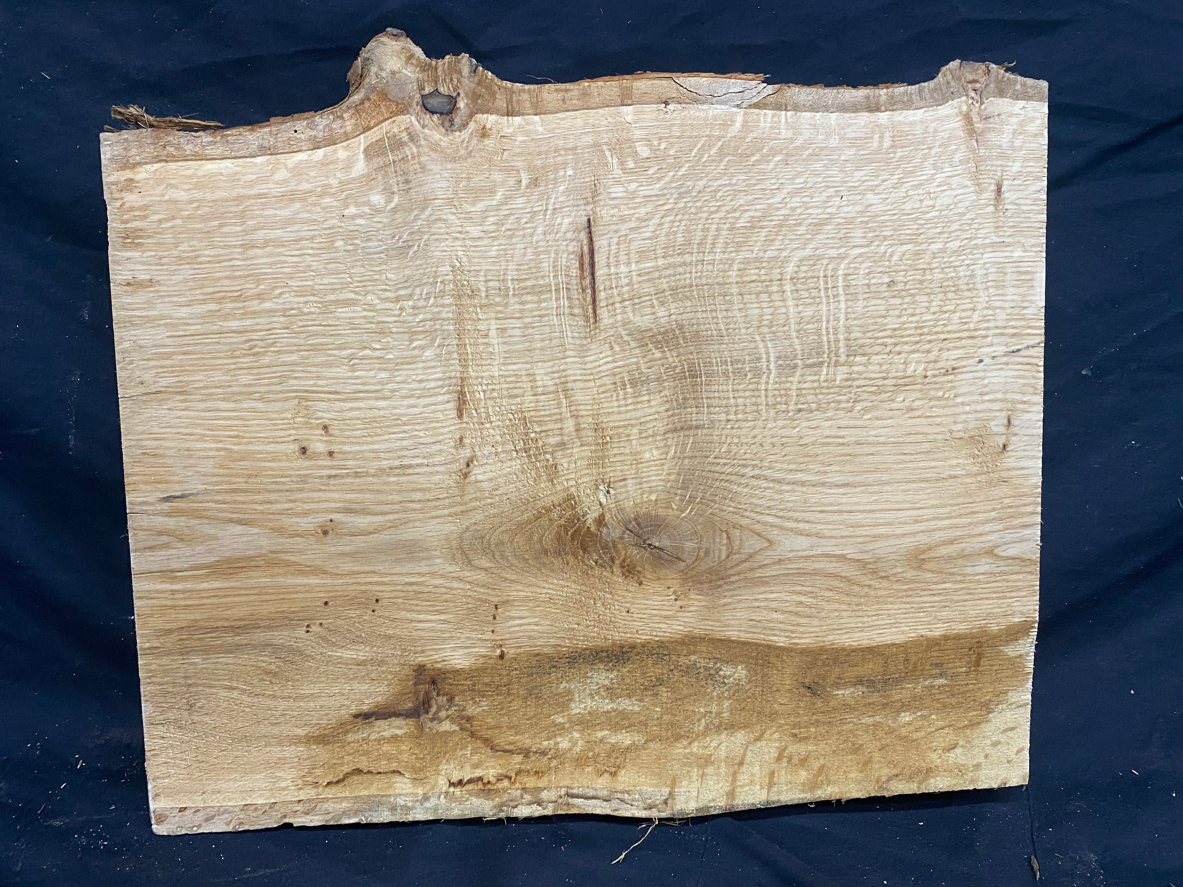 Solid oak plank, shelf, board 436 L x 365 W x 42 D mm      (mf346)