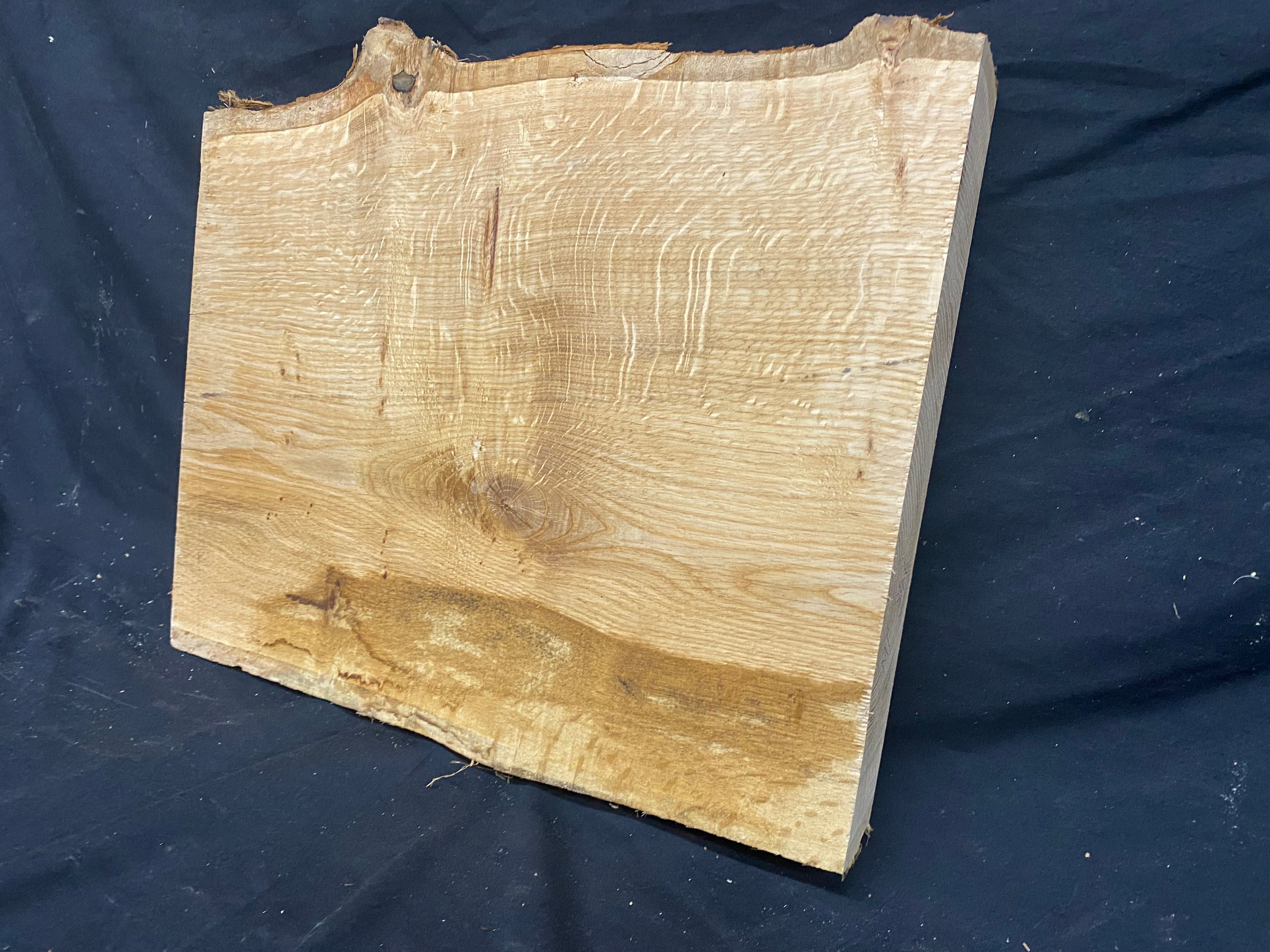 Solid oak plank, shelf, board 436 L x 365 W x 42 D mm      (mf346)