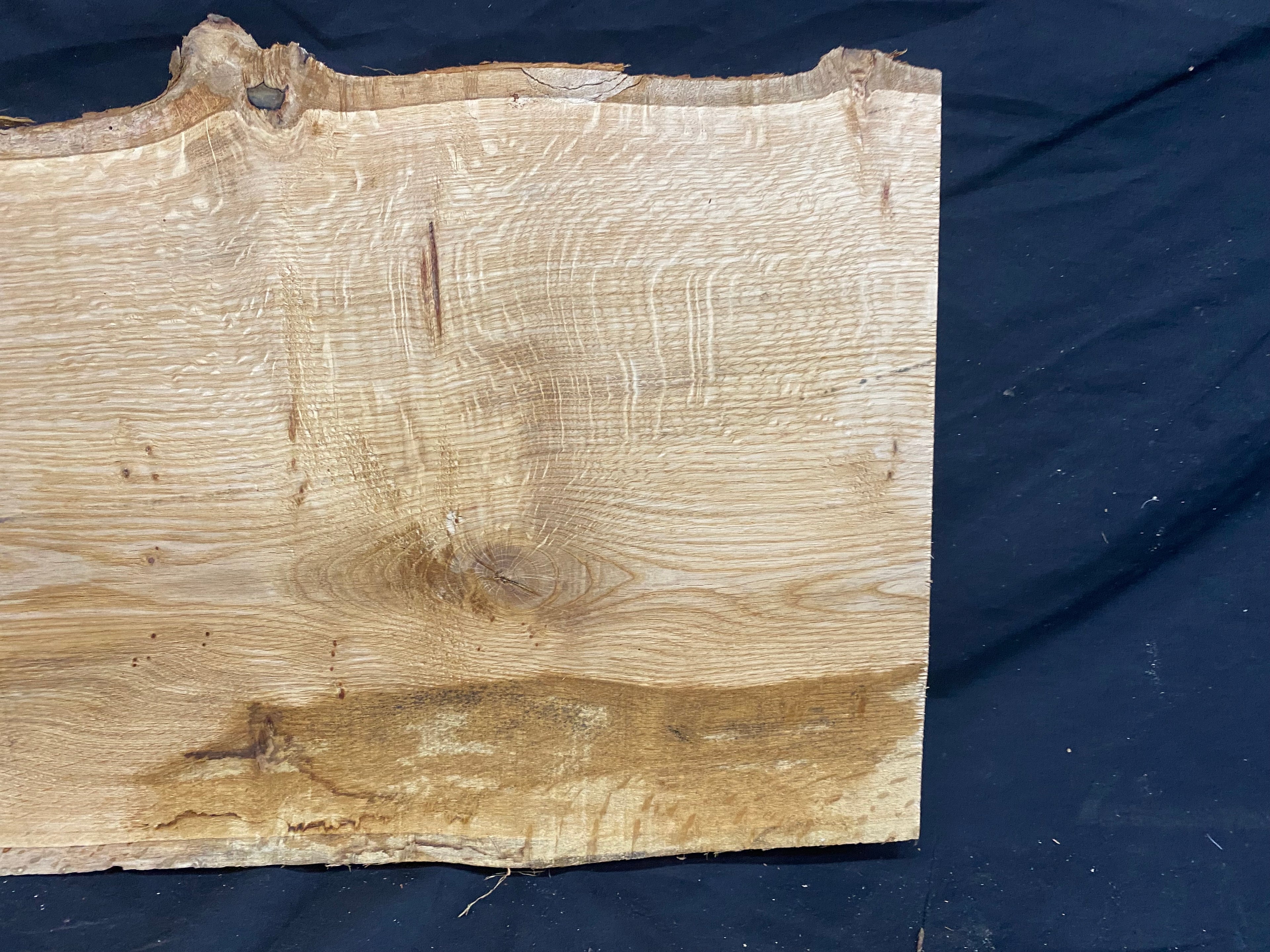 Solid oak plank, shelf, board 436 L x 365 W x 42 D mm      (mf346)