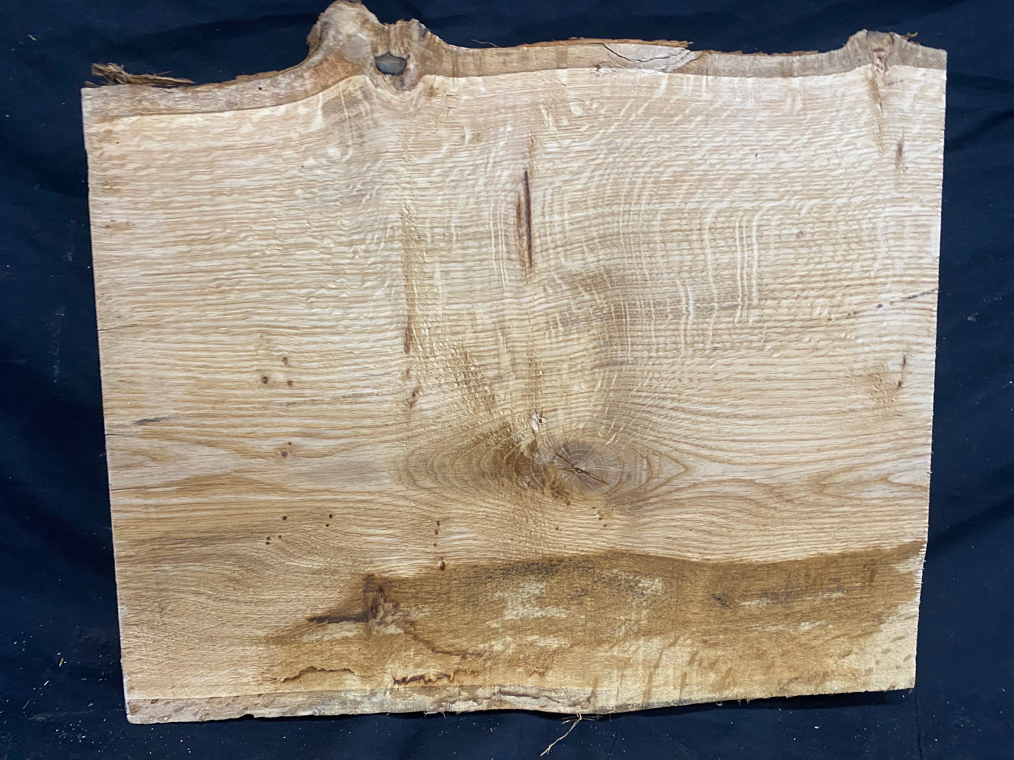 Solid oak plank, shelf, board 436 L x 365 W x 42 D mm      (mf346)