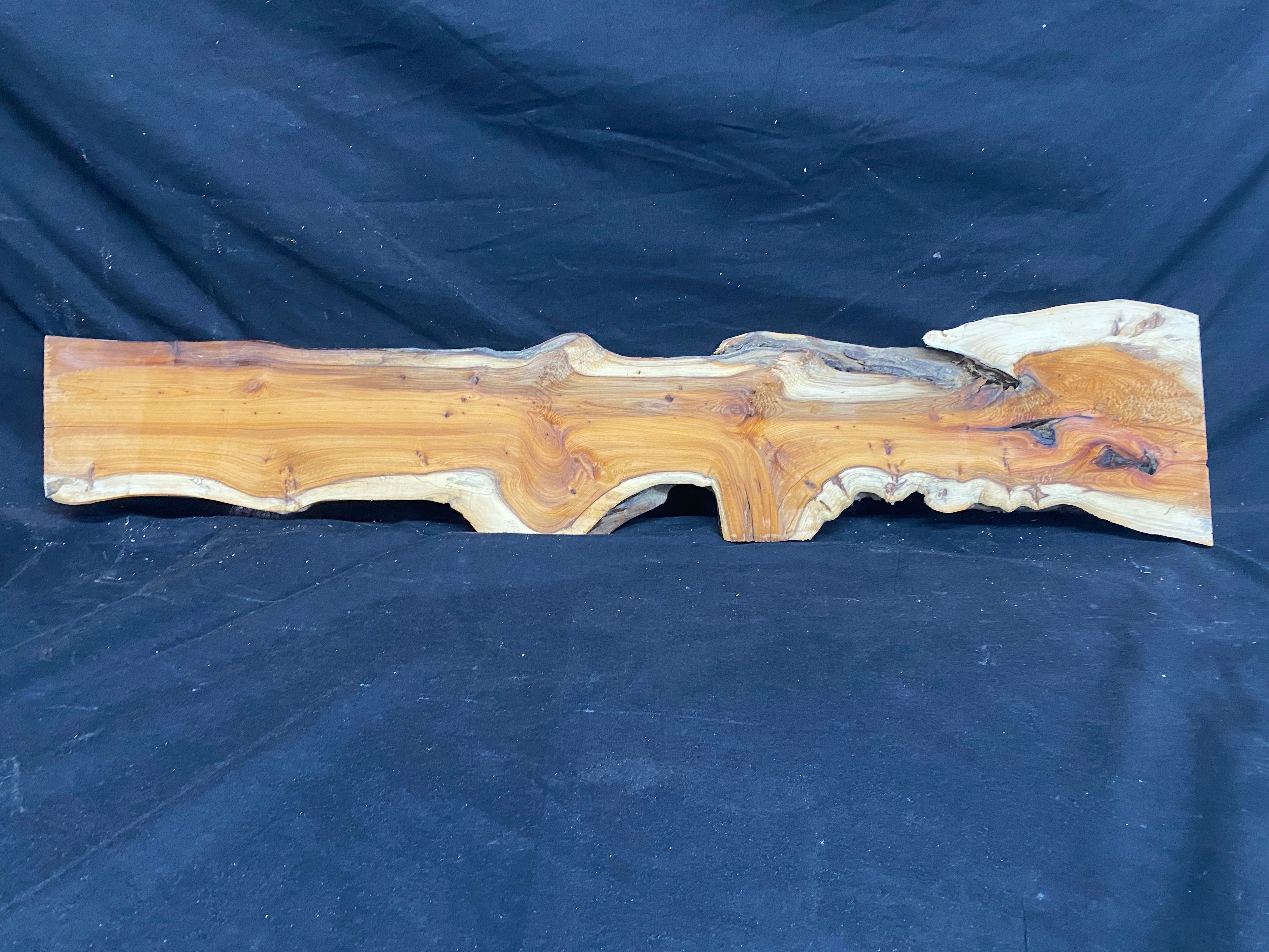 Hardwood yew, slab, resin table blank  845 L x 170 W x 16 D mm    (mf352)