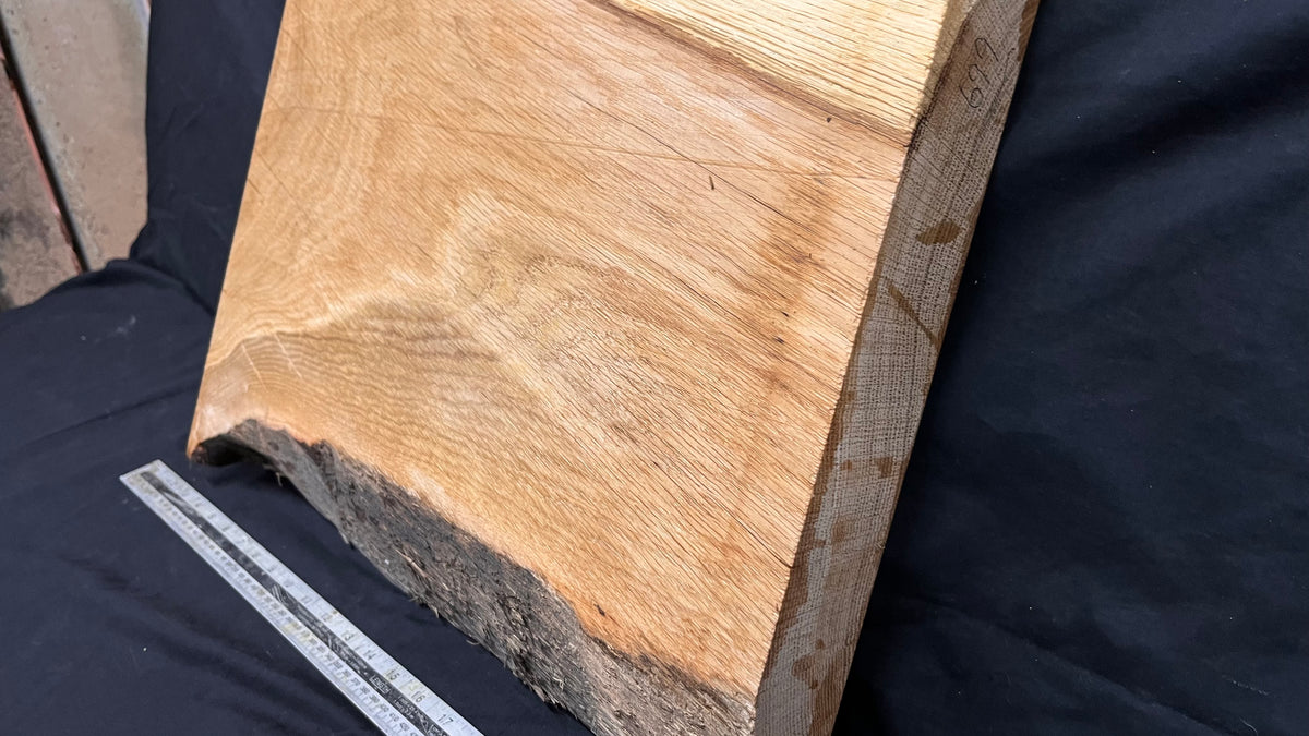 Oak hardwood chopping board  544 L x 472 W x 48 D mm     (699)