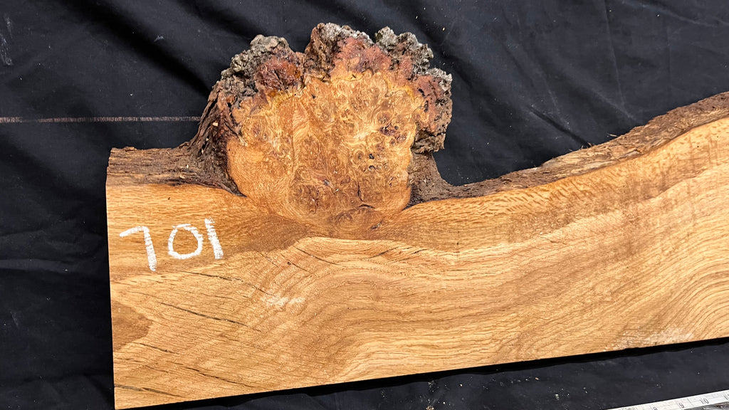 Burr oak hardwood window sill, plank 1451 L x 407 W x 32 D mm     (701)