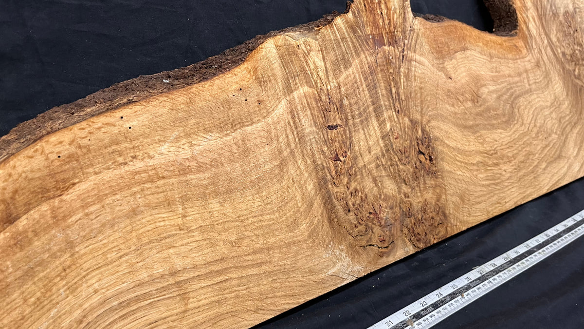 Burr oak hardwood window sill, plank 1451 L x 407 W x 32 D mm     (701)