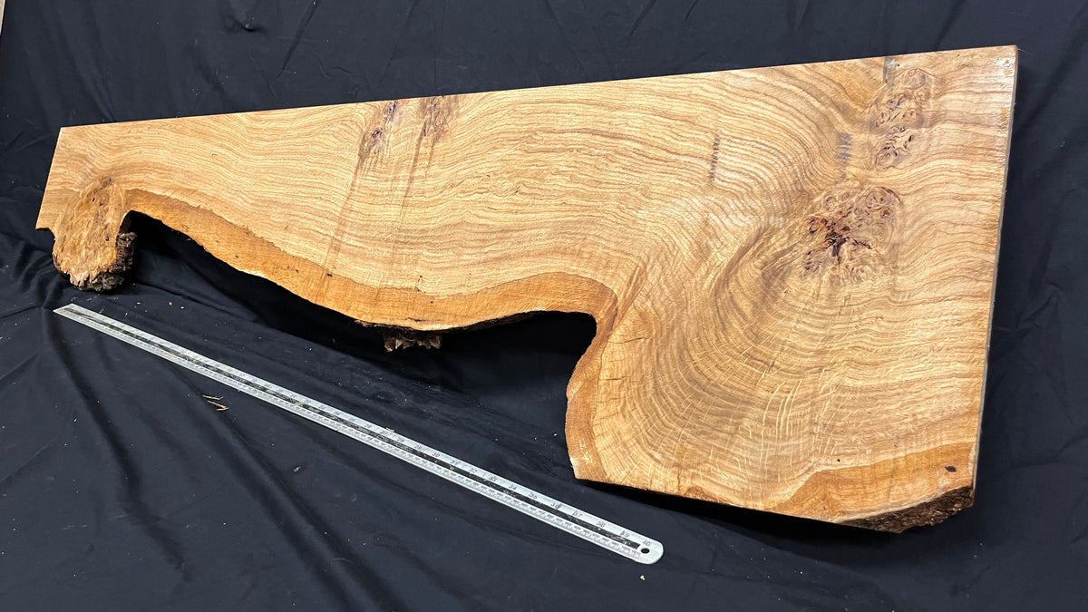 Burr oak hardwood window sill, plank 1451 L x 407 W x 32 D mm     (701)