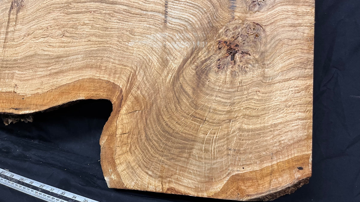 Burr oak hardwood window sill, plank 1451 L x 407 W x 32 D mm     (701)