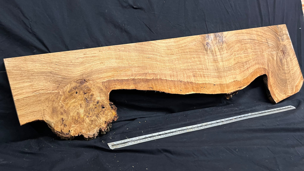 Burr oak hardwood window sill, plank 1451 L x 407 W x 32 D mm     (701)