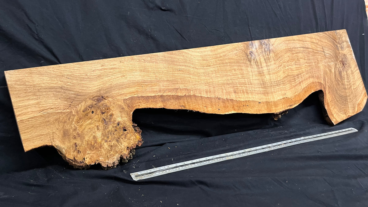 Burr oak hardwood window sill, plank 1451 L x 407 W x 32 D mm     (701)