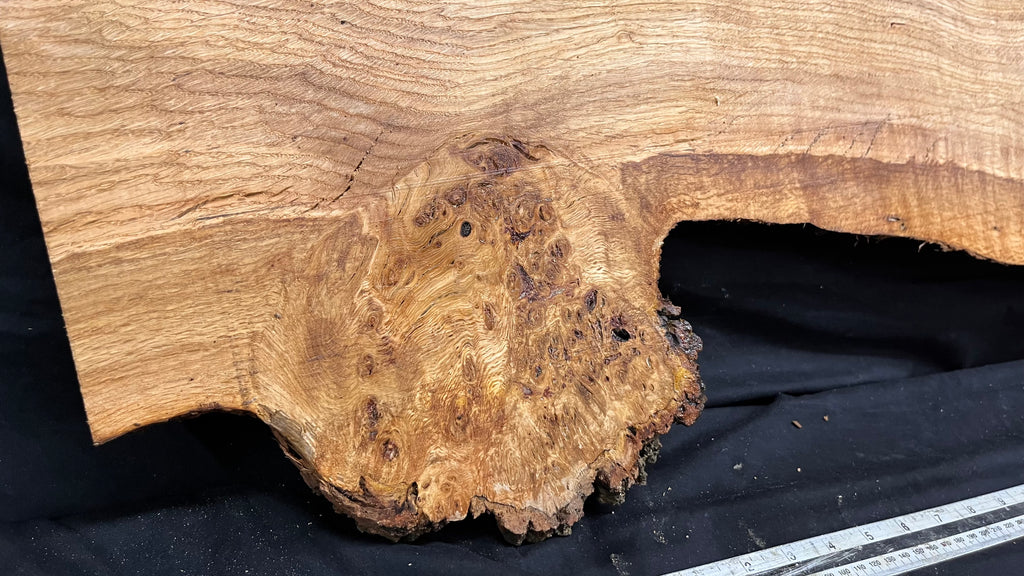 Burr oak hardwood window sill, plank 1451 L x 407 W x 32 D mm     (701)