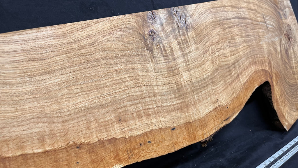 Burr oak hardwood window sill, plank 1451 L x 407 W x 32 D mm     (701)