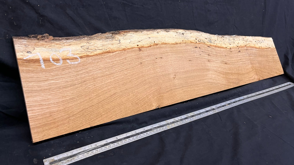 Oak hardwood window sill, plank 1078 L x 245 W x 17 D mm     (703)