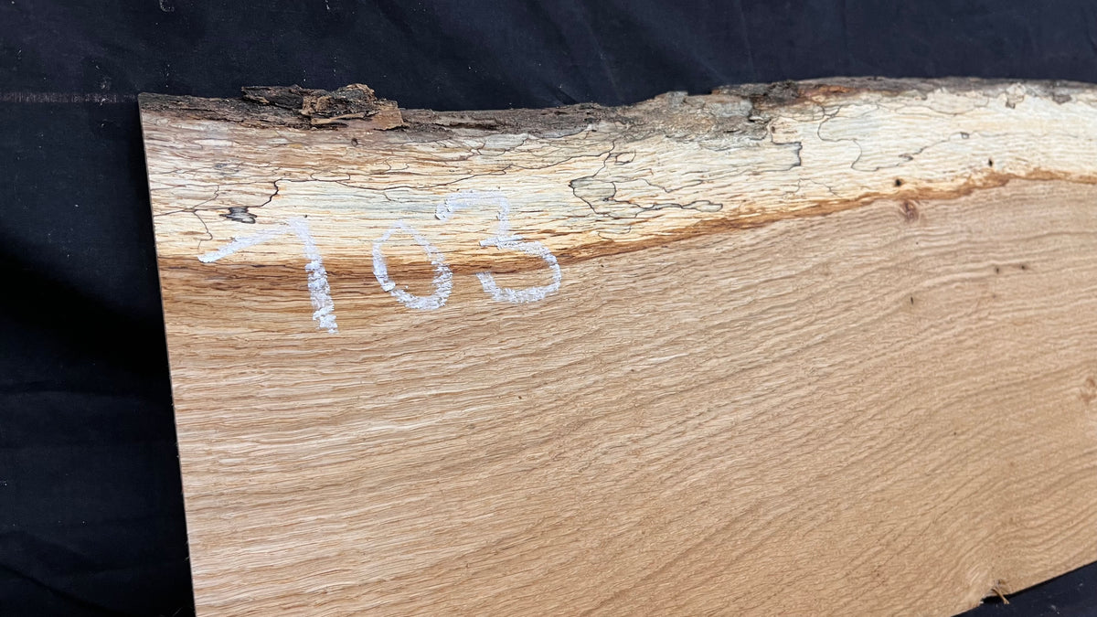 Oak hardwood window sill, plank 1078 L x 245 W x 17 D mm     (703)