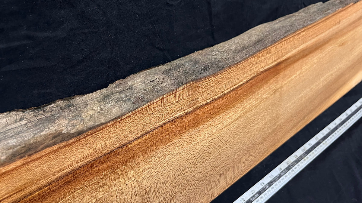 Elm mantle piece, natural edge 1065 L x 272 W x 57 D mm    (705)