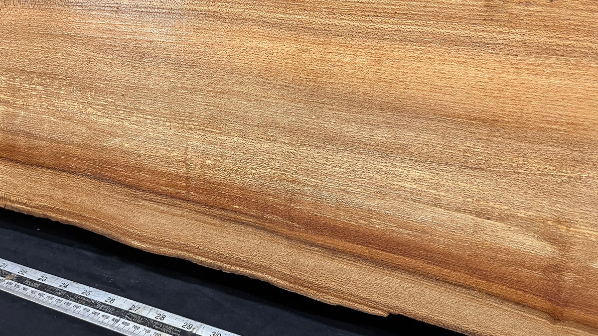 Elm mantle piece, natural edge 1065 L x 272 W x 57 D mm    (705)