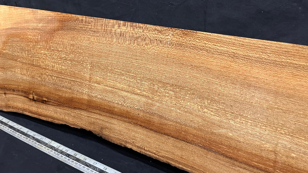 Elm mantle piece, natural edge 1065 L x 272 W x 57 D mm    (705)
