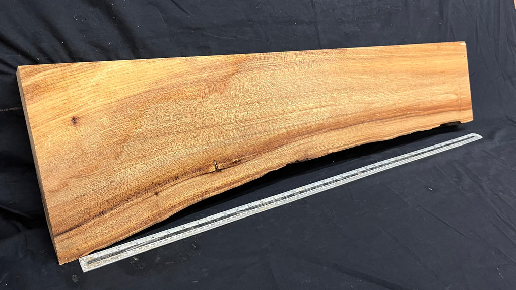 Elm mantle piece, natural edge 1065 L x 272 W x 57 D mm    (705)