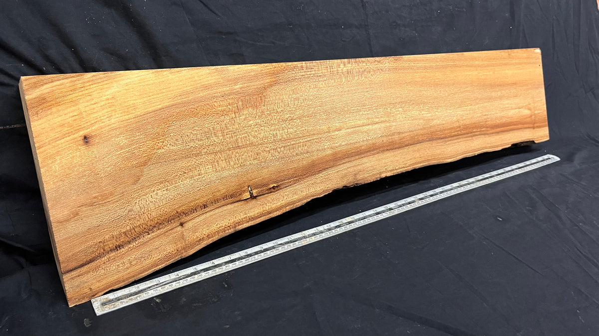 Elm mantle piece, natural edge 1065 L x 272 W x 57 D mm    (705)