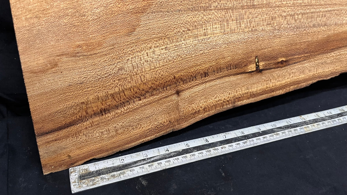 Elm mantle piece, natural edge 1065 L x 272 W x 57 D mm    (705)