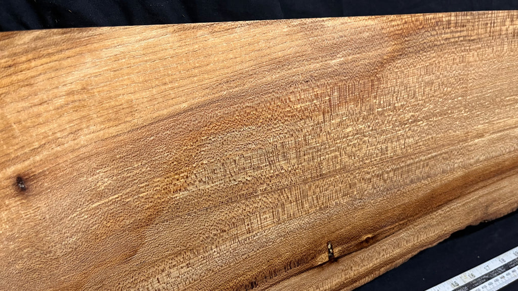 Elm mantle piece, natural edge 1065 L x 272 W x 57 D mm    (705)
