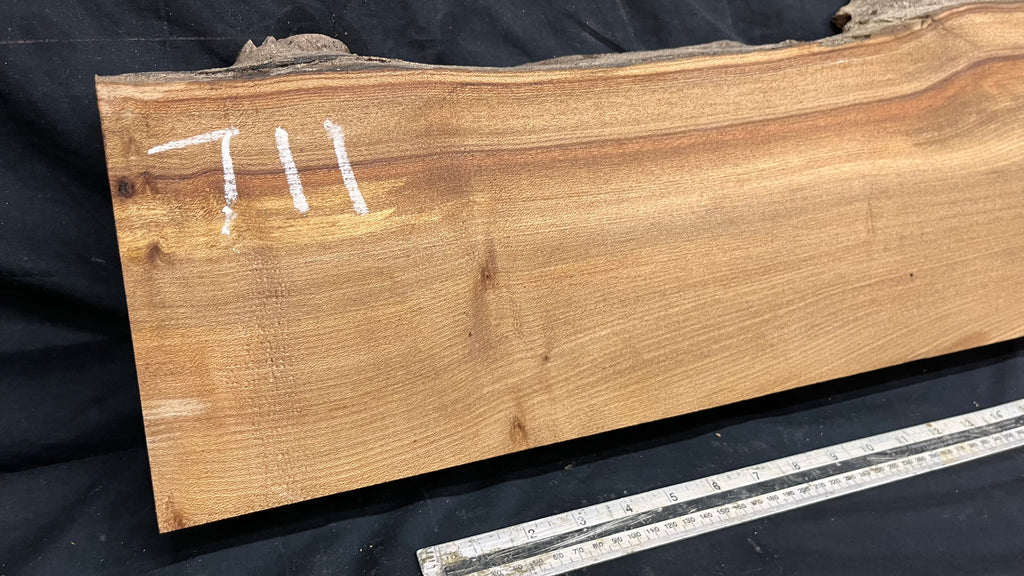Elm mantle piece, natural edge 1230 L x 245 W x 61 D mm    (711)