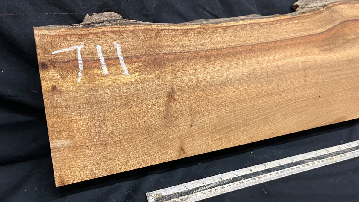 Elm mantle piece, natural edge 1230 L x 245 W x 61 D mm    (711)