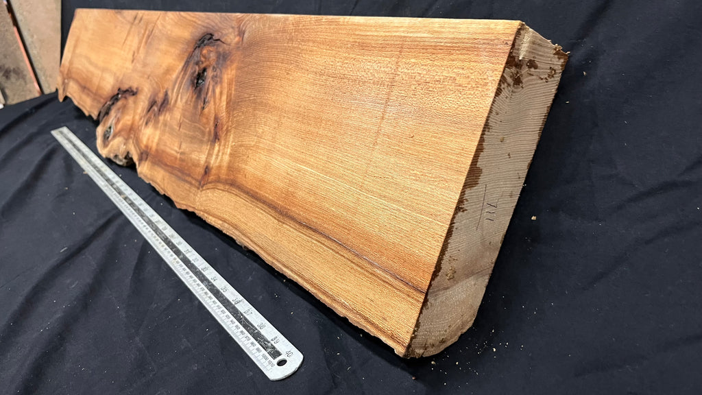 Elm mantle piece, natural edge 1230 L x 245 W x 61 D mm    (711)