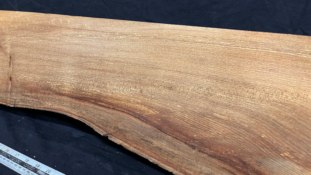 Elm mantle piece, natural edge 1230 L x 234 W x 55 D mm    (712)