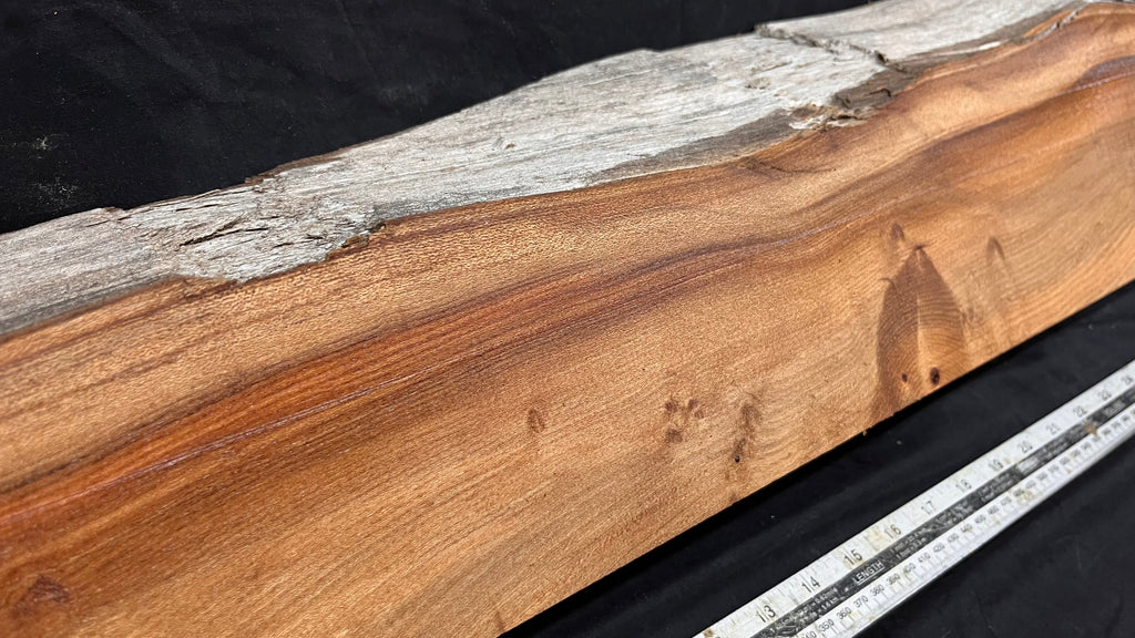 Elm mantle piece, natural edge 1325 L x 175 W x 84 D mm    (713)