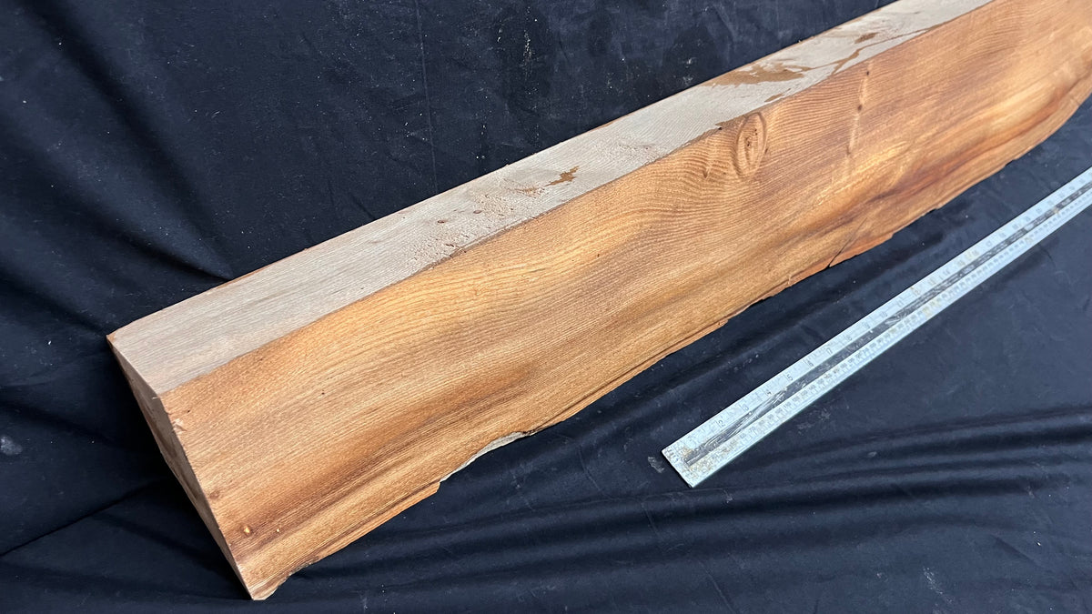 Elm mantle piece, natural edge 1325 L x 175 W x 84 D mm    (713)