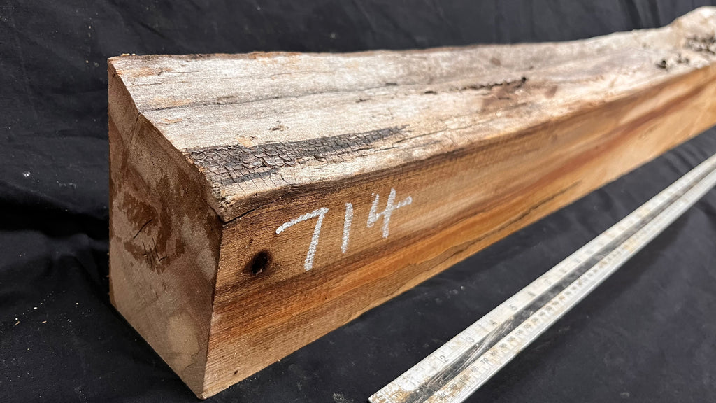 Elm mantle piece, natural edge 1129 L x 181 W x 90 D mm    (714)