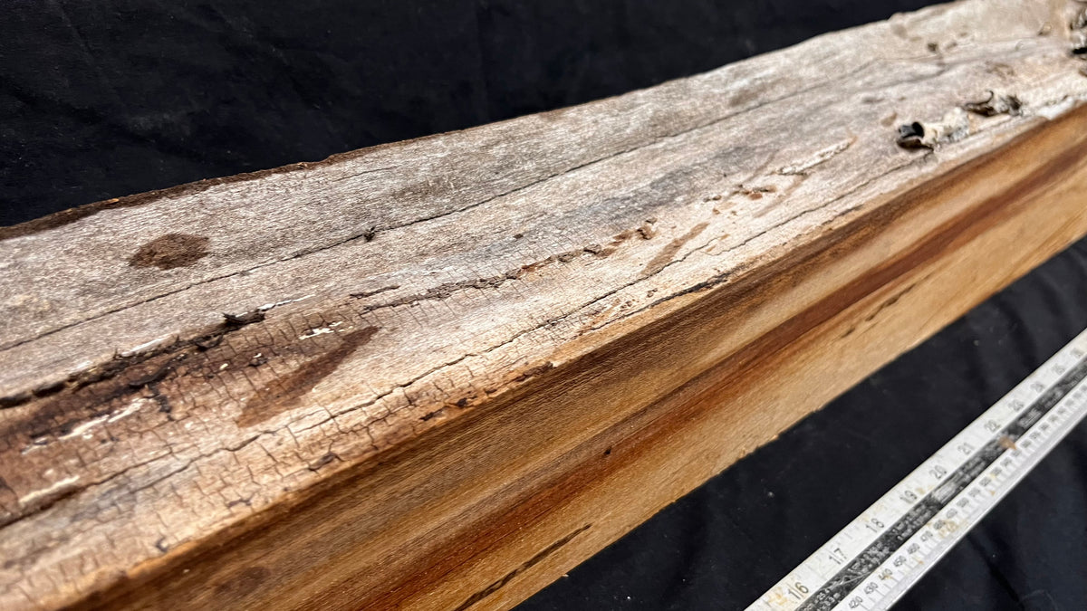Elm mantle piece, natural edge 1129 L x 181 W x 90 D mm    (714)