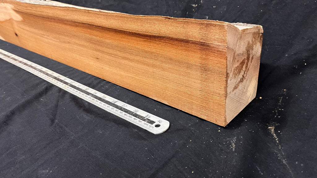 Elm mantle piece, natural edge 1129 L x 181 W x 90 D mm    (714)