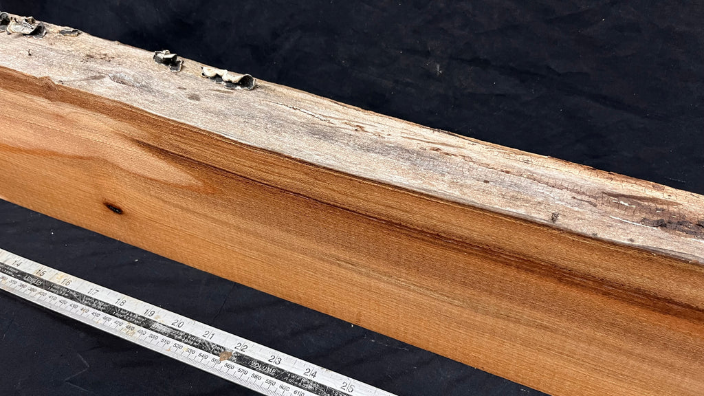 Elm mantle piece, natural edge 1129 L x 181 W x 90 D mm    (714)