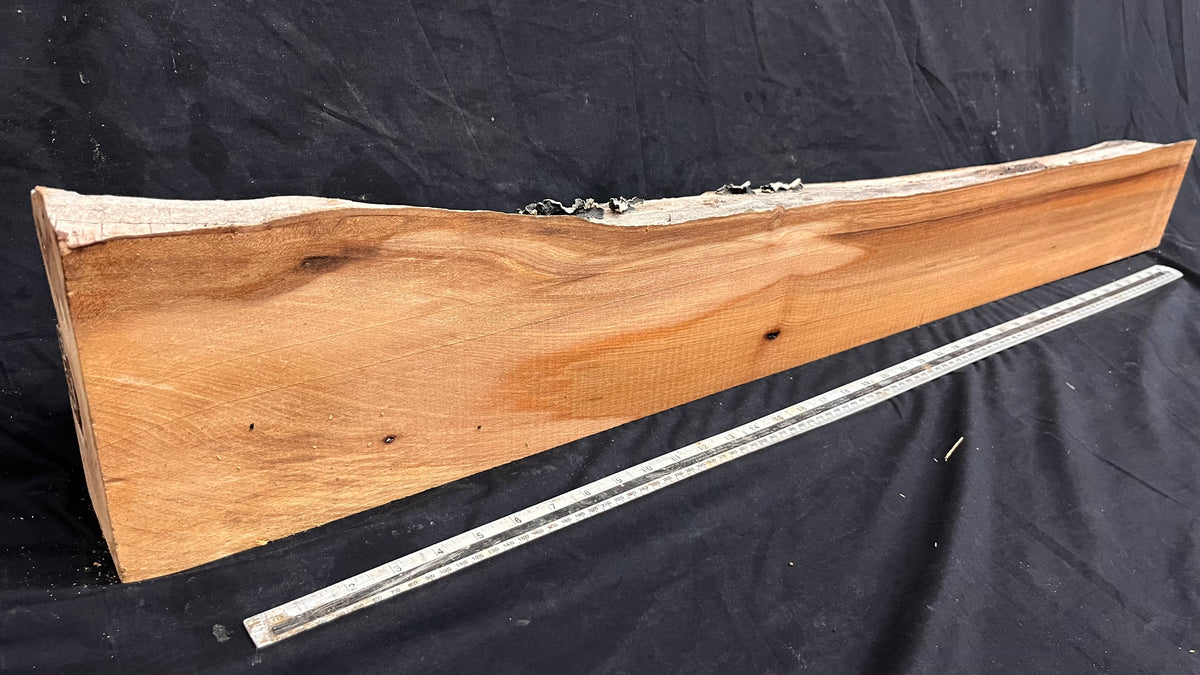 Elm mantle piece, natural edge 1129 L x 181 W x 90 D mm    (714)