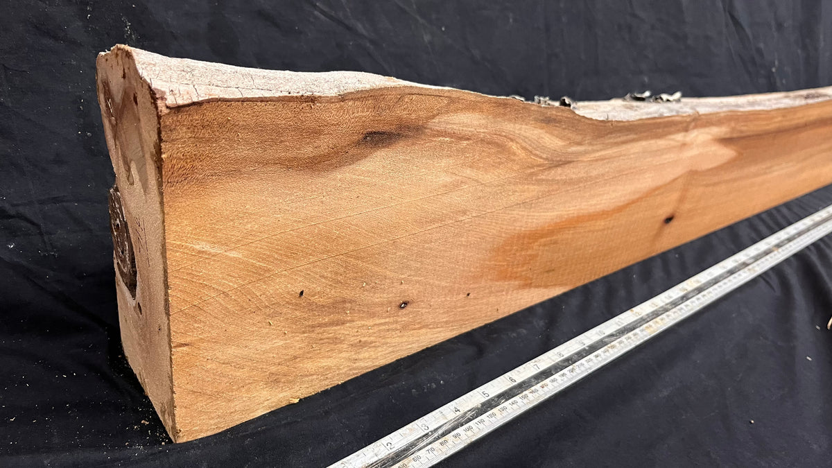 Elm mantle piece, natural edge 1129 L x 181 W x 90 D mm    (714)