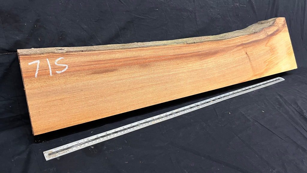 Elm mantle piece, natural edge 1146 L x 258 W x 60 D mm    (715)