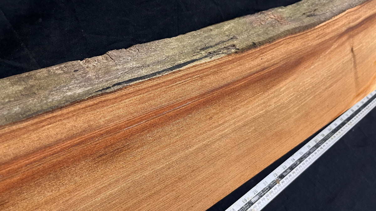 Elm mantle piece, natural edge 1146 L x 258 W x 60 D mm    (715)