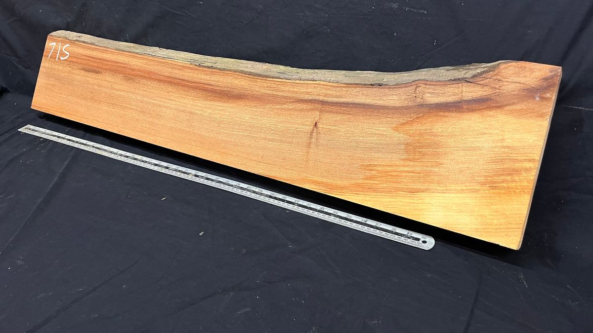 Elm mantle piece, natural edge 1146 L x 258 W x 60 D mm    (715)