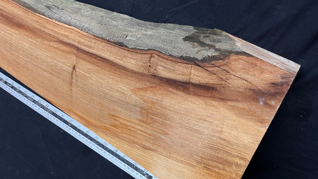 Elm mantle piece, natural edge 1146 L x 258 W x 60 D mm    (715)